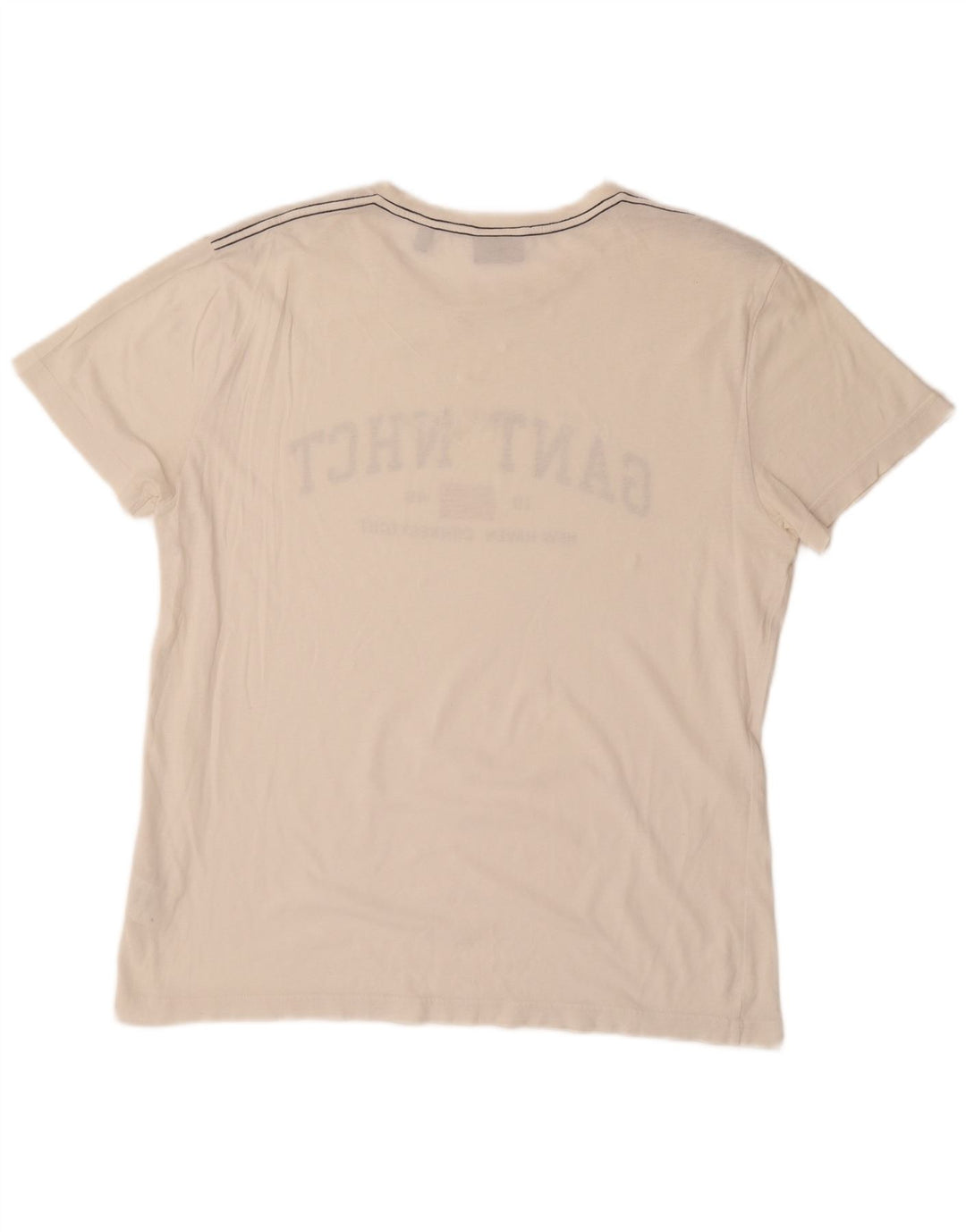 GANT Camiseta gráfica para hombre Top Large White Cotton