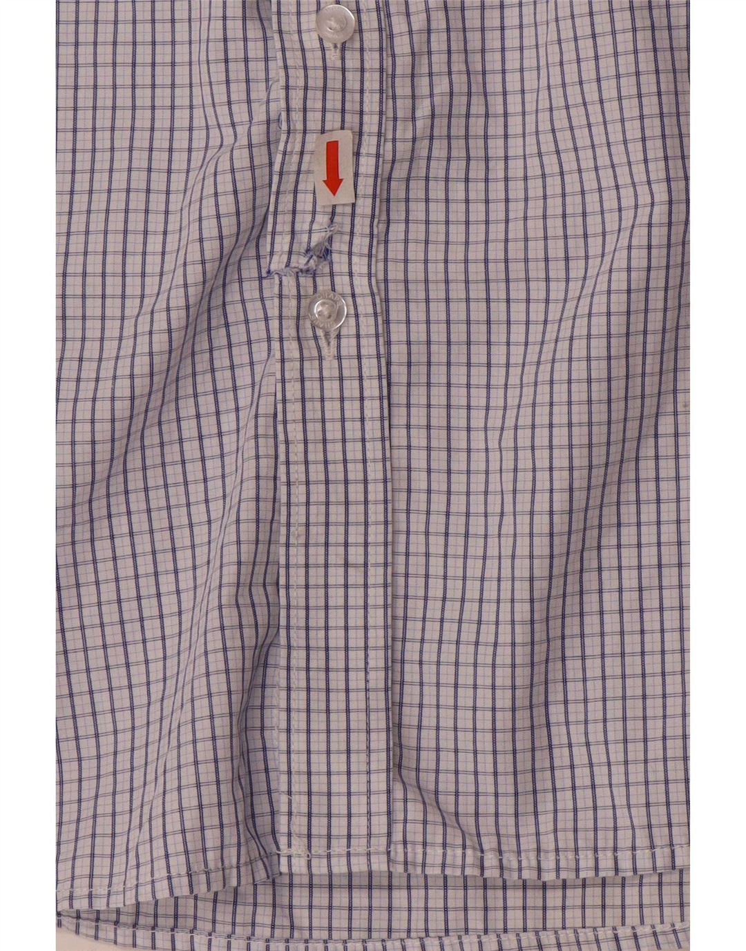 Chaps Camisa de corte regular para hombre, talla 16 16,5, viscosa azul grande a cuadros