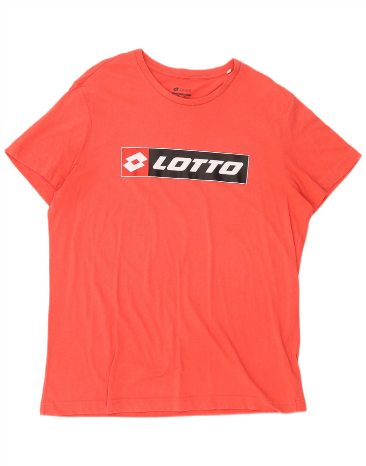 LOTTO Camiseta gráfica para hombre Top 2XL Rojo