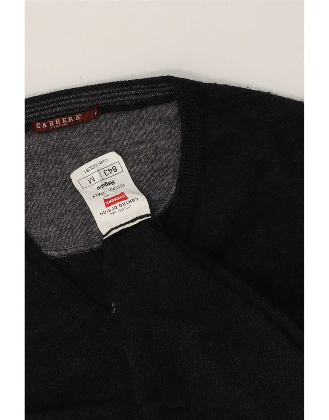 Carrera Jersey con Cuello en V para Hombre Lana Merino Gris Medio