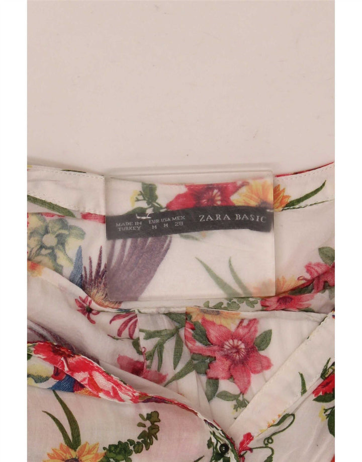 Zara Blusa de manga 3/4 para mujer UK 40 Medio Multicolor Floral