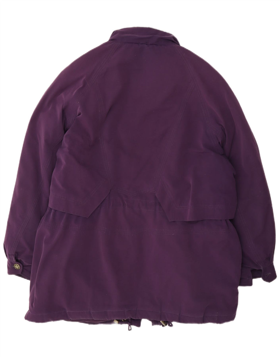 Vintage mujer abrigo acolchado de gran tamaño EU 46 XL poliéster púrpura