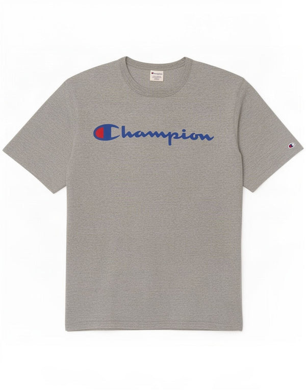 Champion Camiseta gráfica para hombre Top de algodón moteado gris medio
