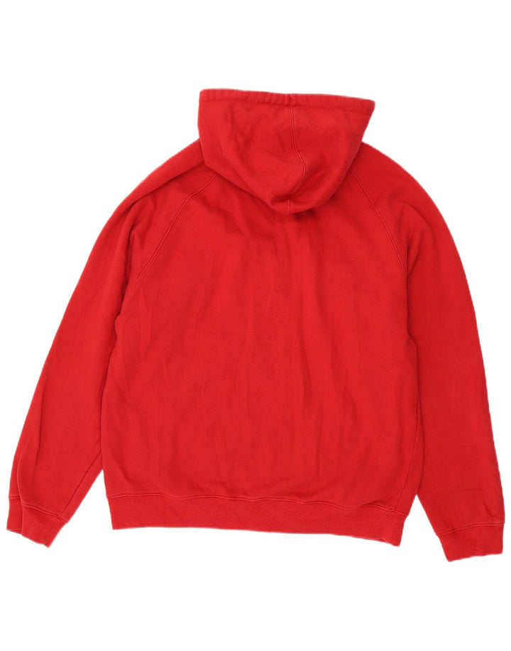 Fila - Sudadera con capucha y cremallera para hombre, algodón color block, color rojo medio