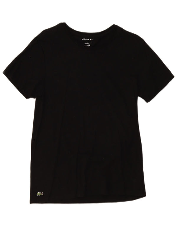 Lacoste Camiseta para Mujer Top UK 44 Mediano Negro Algodón