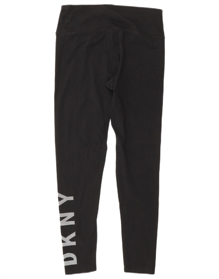 Dkny Leggings gráficos para mujer UK 12 Mediano Algodón negro
