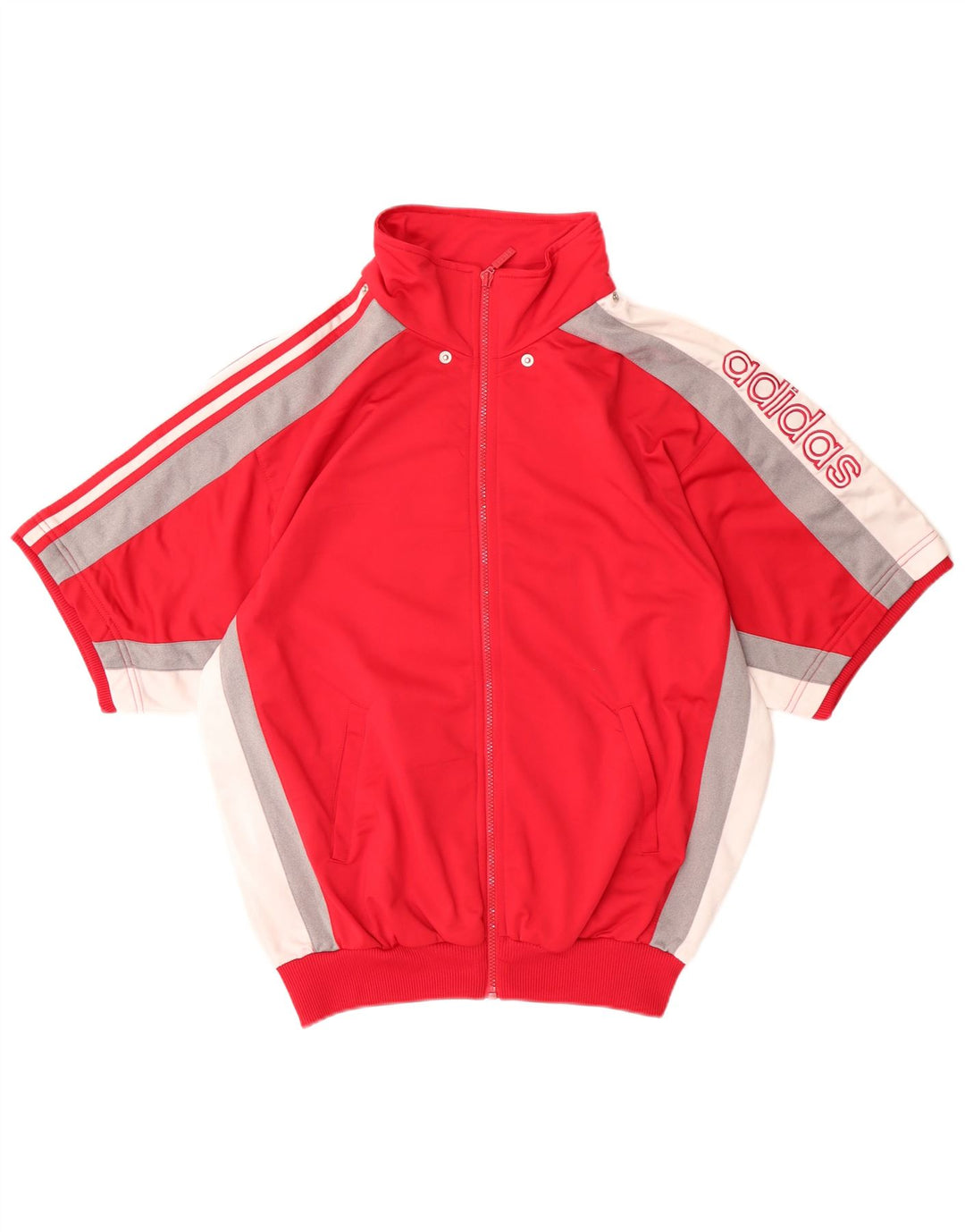 Adidas - Chaqueta de chándal gráfica para hombre, talla 38/40, color rojo mediano