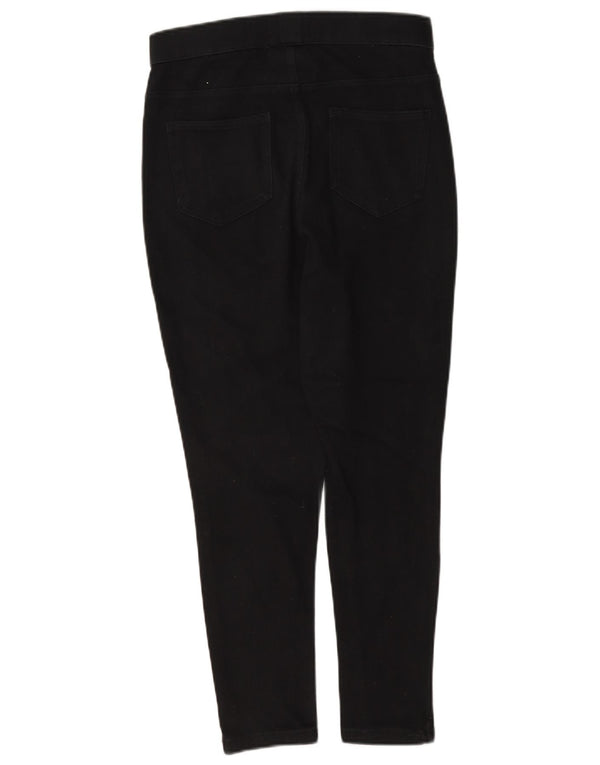 Marks & Spencer Jeans Jegging Cortos para Mujer UK 10 Small W27 L24 Algodón Negro