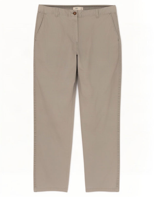 Marks & Spencer Pantalones chinos rectos para mujer UK 10 Small W30 L26 Gris