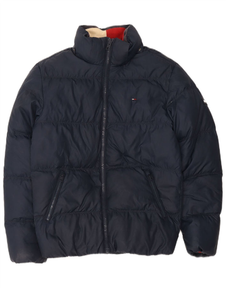 Tommy Hilfiger Chaqueta acolchada extragrande para mujer UK 10 Small Azul marino