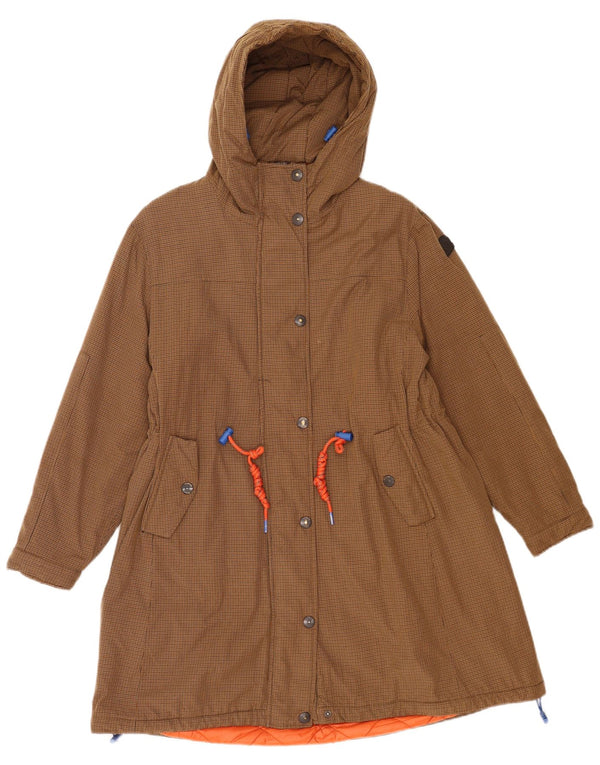 Parka con capucha para mujer Invicta UK 6 XS Marrón Houndstooth Poliamida