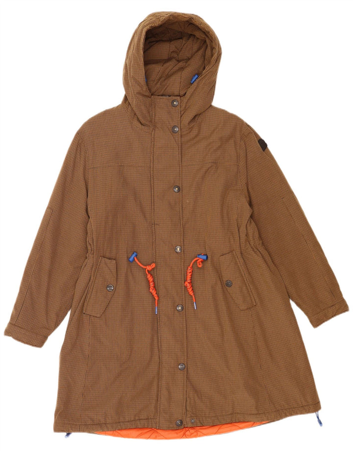 Parka con capucha para mujer Invicta UK 6 XS Marrón Houndstooth Poliamida