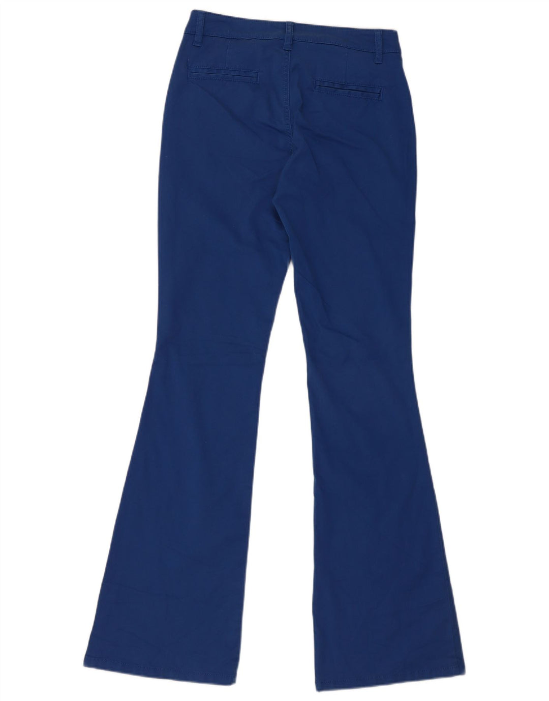 BENETTON Pantalones chinos acampanados para mujer UK 6 XS W26 L33 Algodón azul