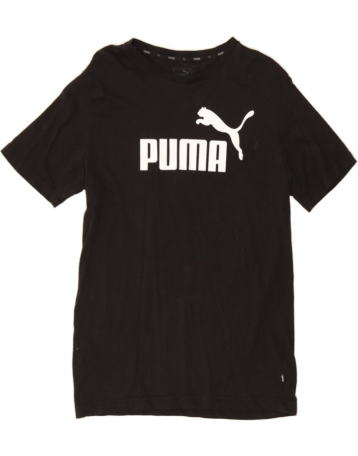 PUMA Mens Graphic T-Shirt Top Medium Black Cotton Vintage Puma and Second-Hand Puma from Messina Hembry 