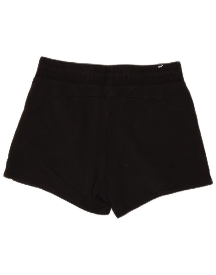 Puma - Pantalones cortos deportivos para mujer, talla 40, algodón negro mediano