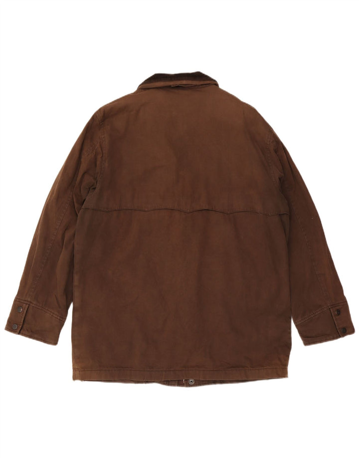 Gant Chaqueta utilitaria con capucha para hombre UK 38 Algodón marrón medio