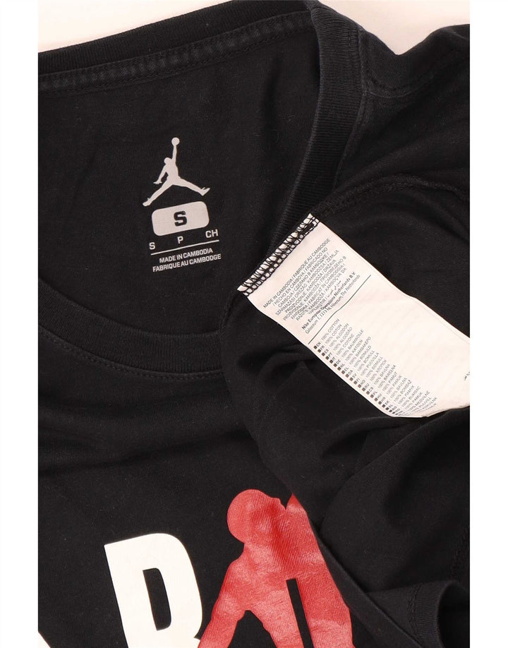 Jordan - Camiseta gráfica para hombre, talla pequeña, algodón negro
