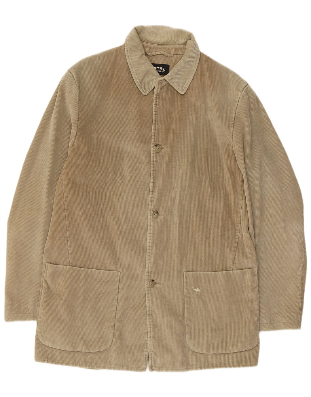 Camel Chaqueta de pana para hombre EU 50 Grande Algodón beige