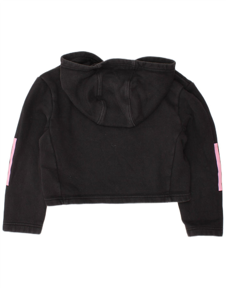 ADIDAS Jersey con capucha corta para niña 7-8 años Algodón negro