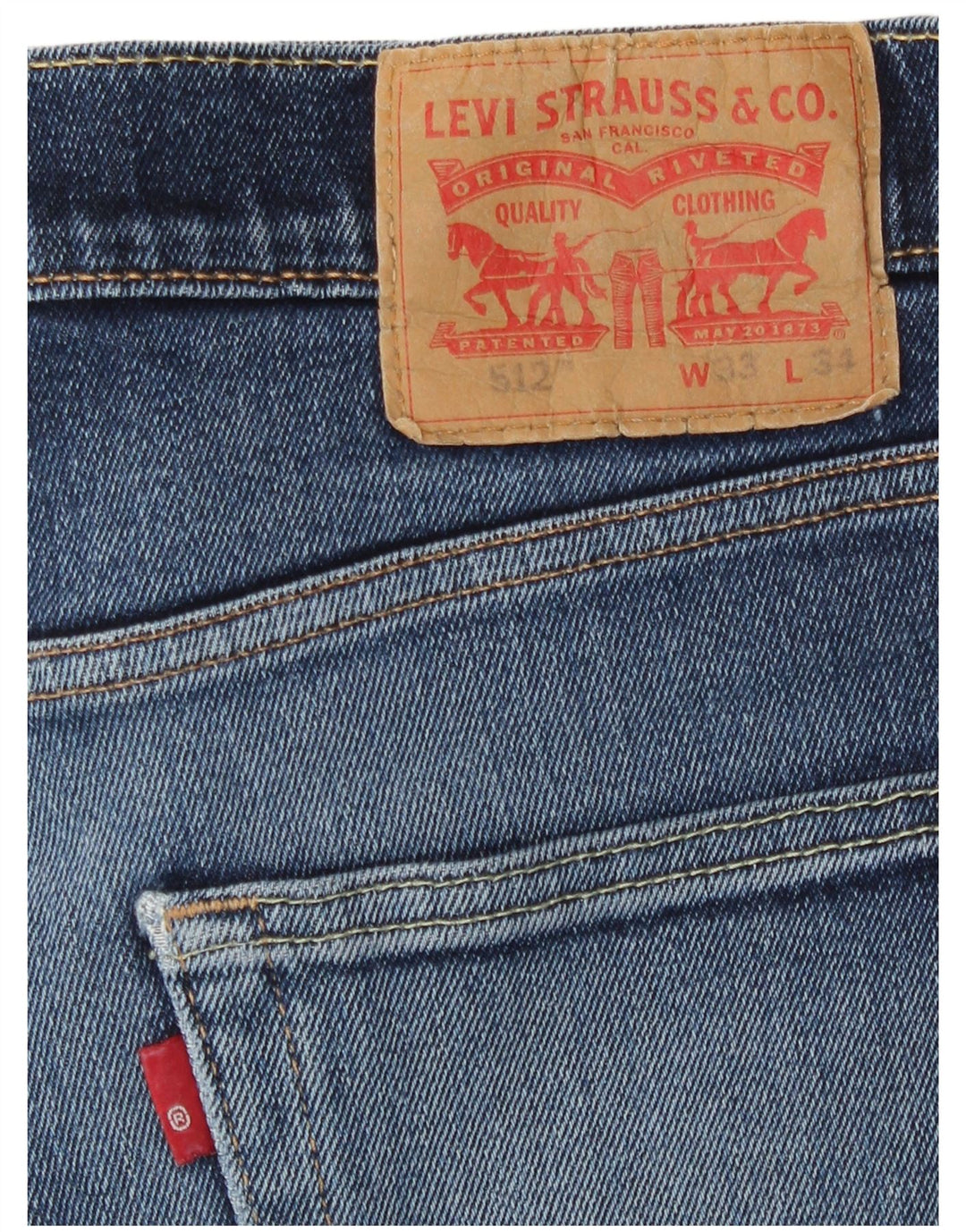 Vaqueros Levi's 512 Slim Tapered para hombre W33 L31 Azul