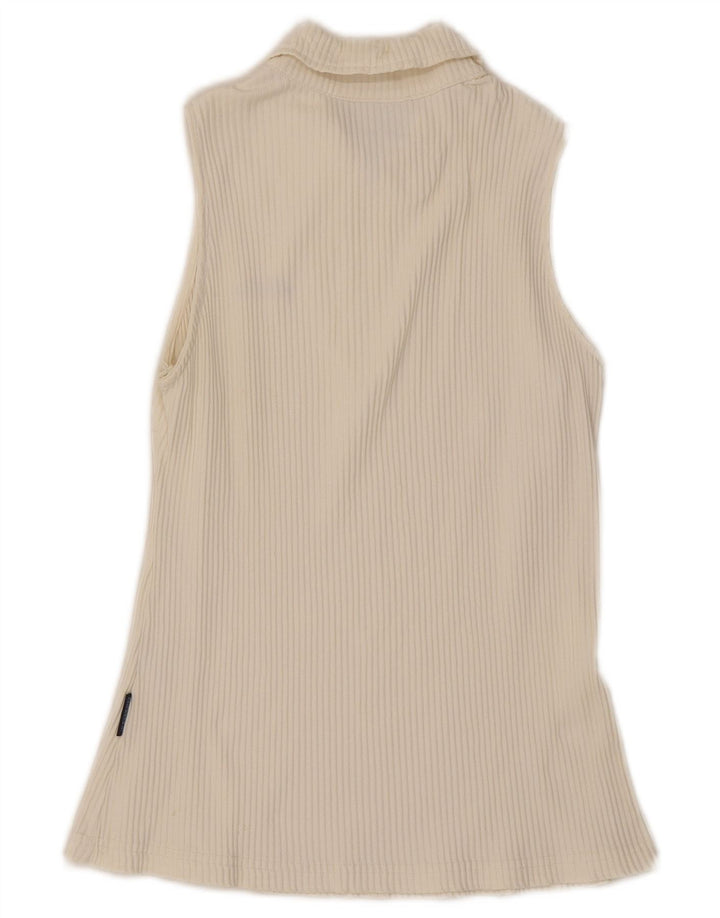 Ellesse Polo sin mangas para mujer UK 46 Large Poliamida blanca