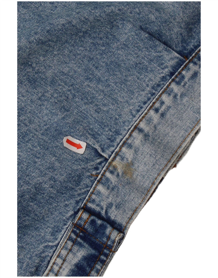 Vintage mujer chaqueta de mezclilla Reino Unido 12 algodón azul medio