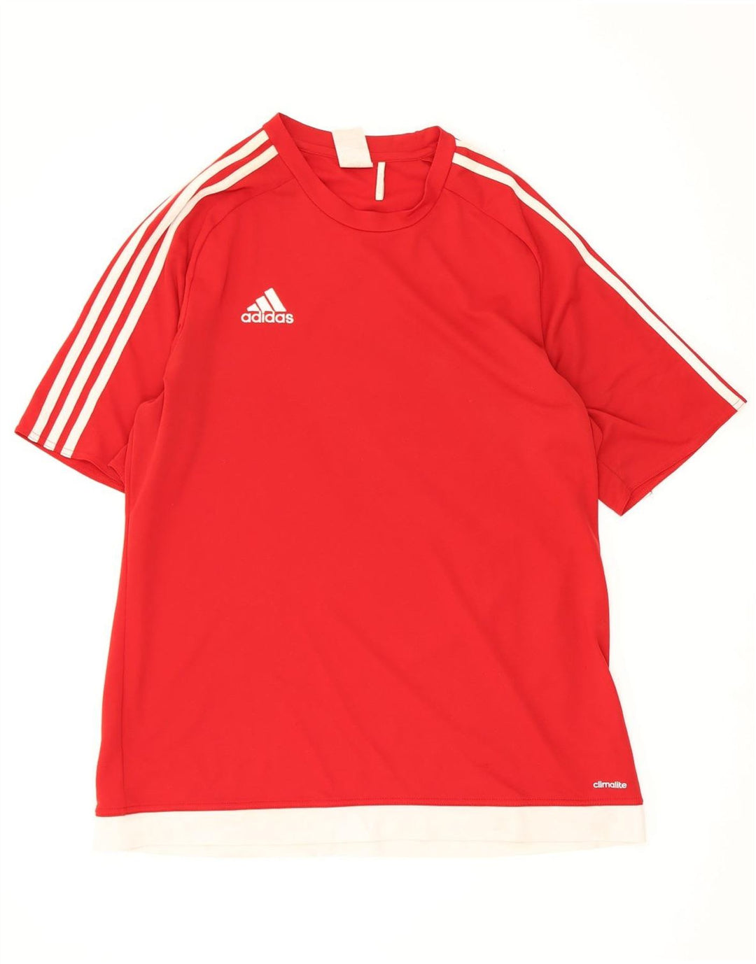 Adidas Hombre Climalite Camiseta Top Grande Rojo Colorblock Poliéster
