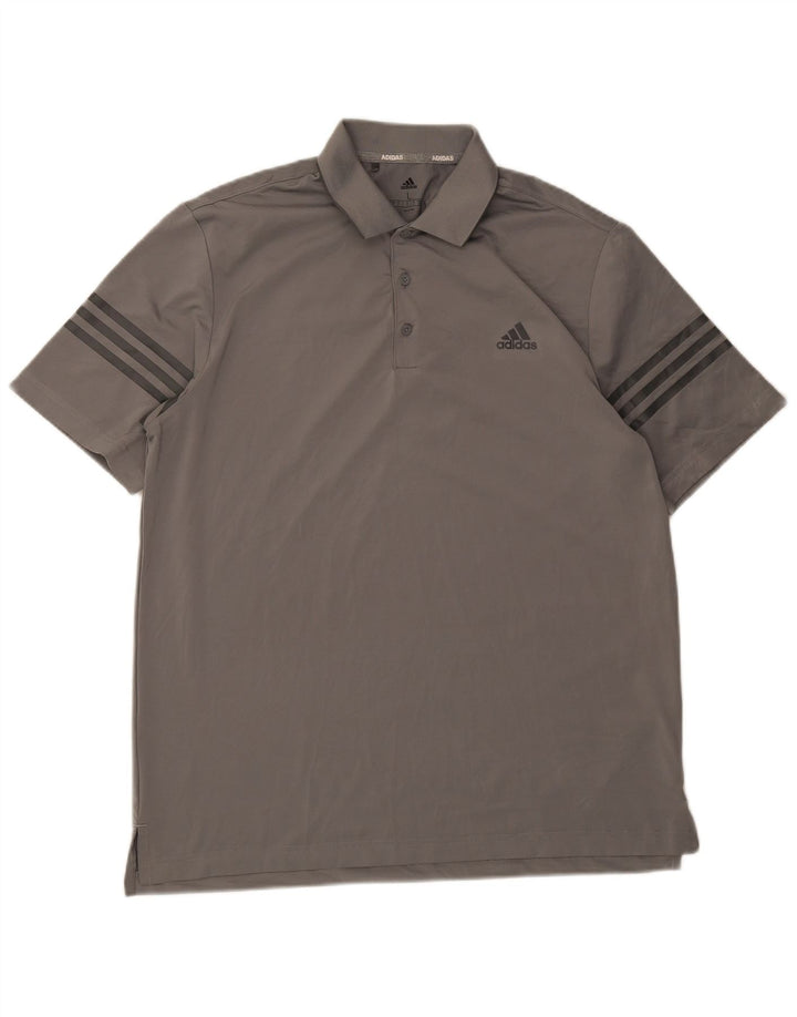 Polo ADIDAS Hombre Grande Gris Poliéster