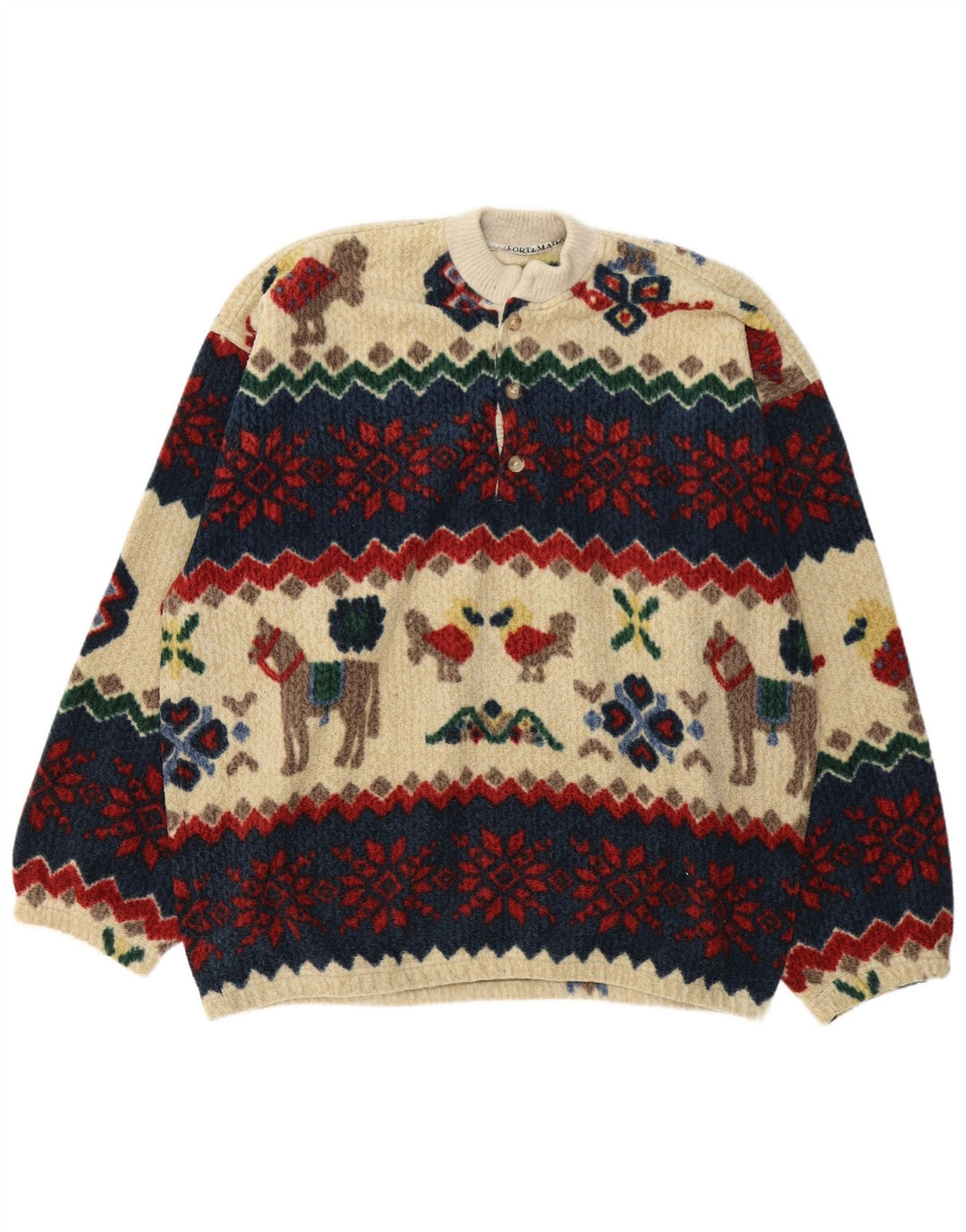 Fort & Madox Jersey con cuello abotonado para hombre XL Multicolor Novedad