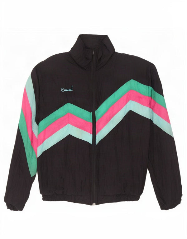 Creation Chaqueta de chándal para hombre XL Negro Colorblock Poliamida