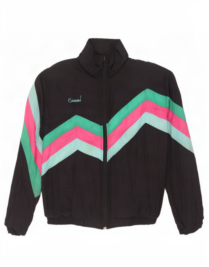Creation Chaqueta de chándal para hombre XL Negro Colorblock Poliamida