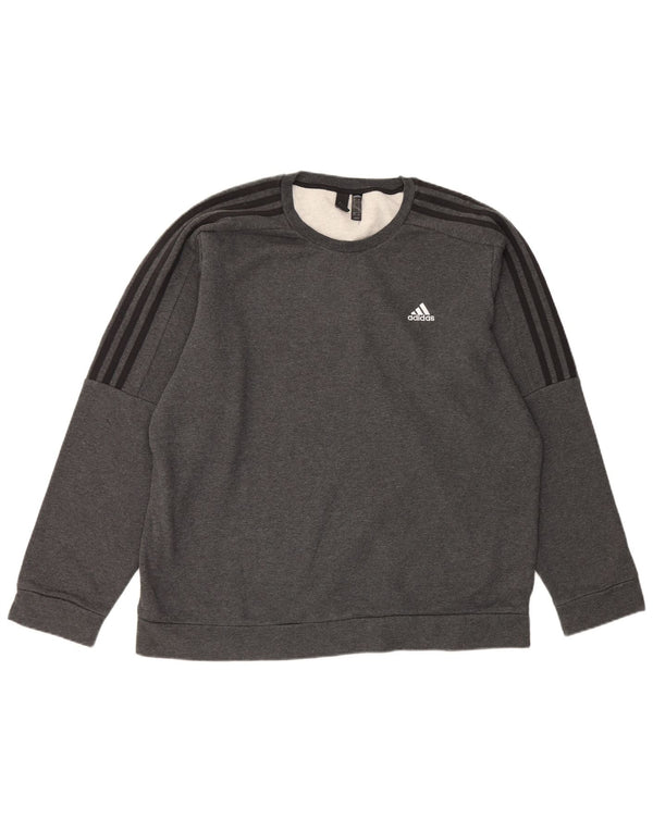 Adidas Hombre Sudadera Jumper XL Gris Algodón