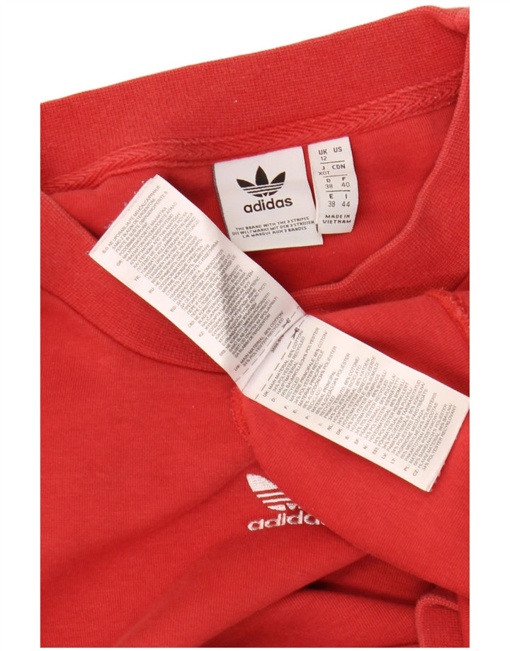 ADIDAS Sudadera extragrande para mujer Jersey UK 12 Mediano Rojo Algodón