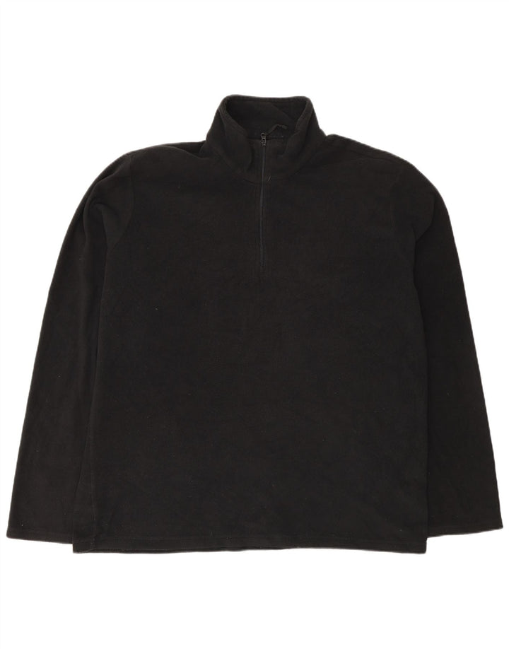 Jersey de forro polar con cuello y cremallera para hombre de Mountain Warehouse Poliéster negro grande