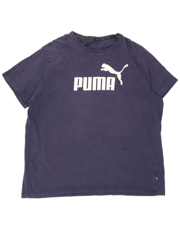 Puma Camiseta gráfica para hombre Top 2XL Azul marino