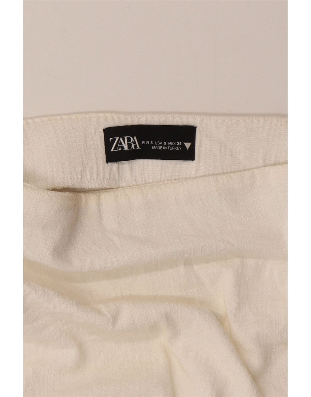 Zara Mujer Mini Falda Cruzada Pequeña W26 Blanco