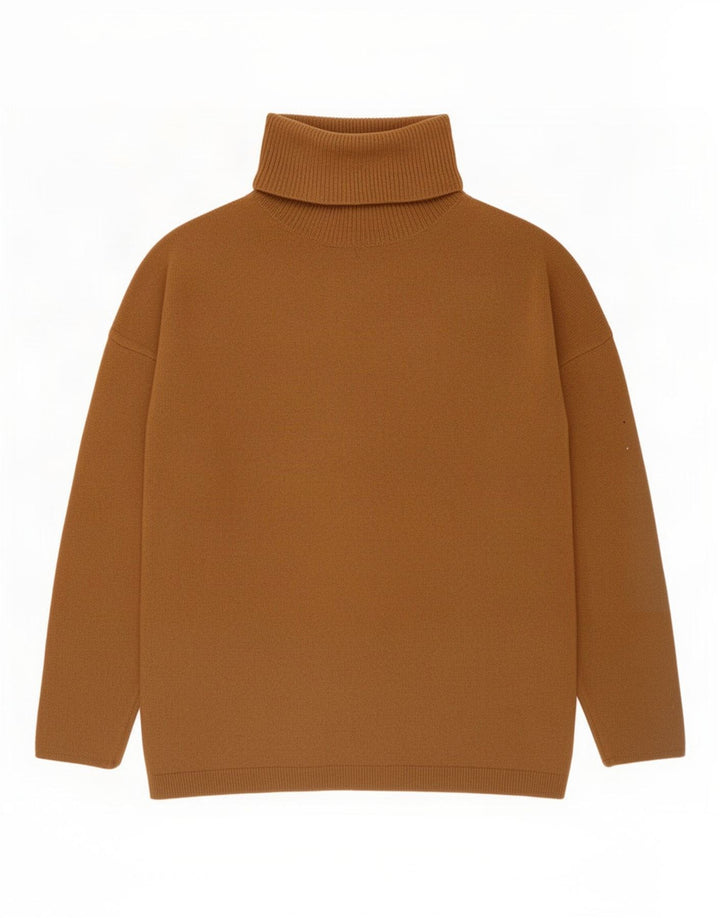 Massimo Dutti Jersey de cuello vuelto para mujer UK 44 Viscosa marrón medio