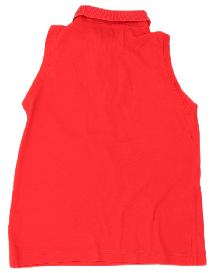 SERGIO TACCHINI Polo sin mangas para mujer UK 10 Small Rojo