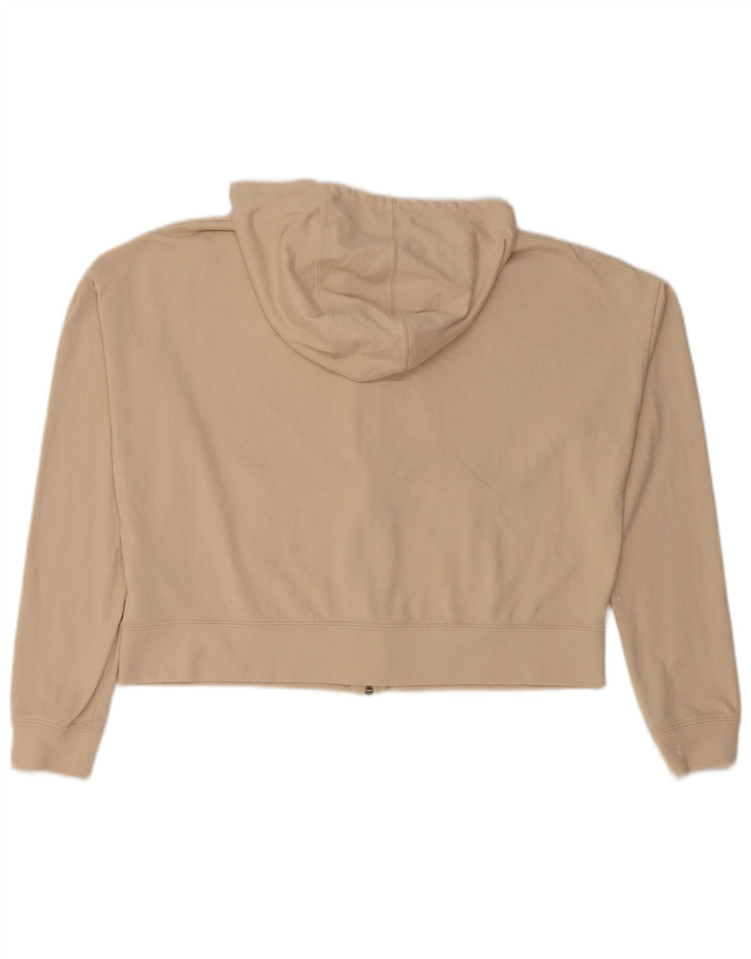 NIKE Sudadera con capucha y cremallera extragrande para mujer UK 10 Small Beige Poliéster