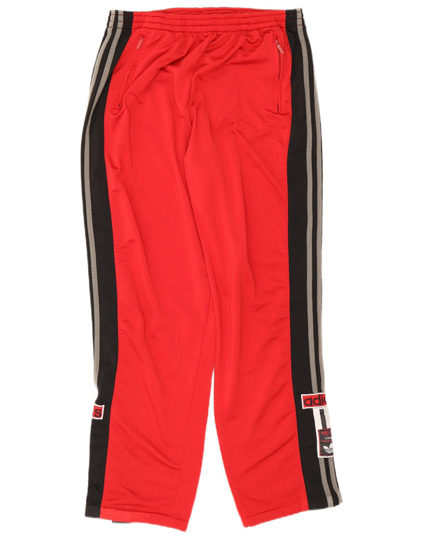 Adidas Hombre Pantalones De Chándal Gráficos Poliéster Color Block Rojo Medio
