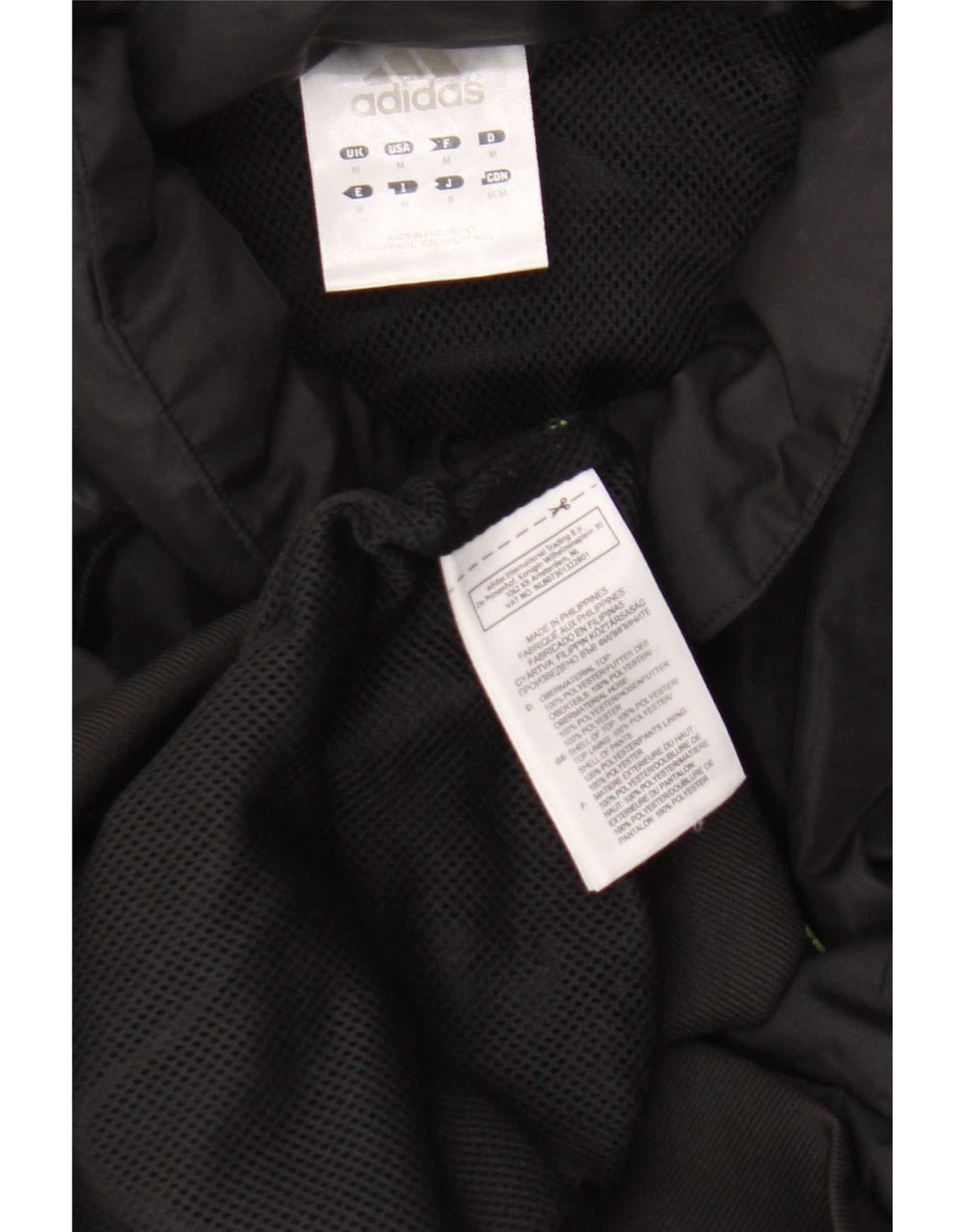 Adidas Mens Graphic Chándal Top Chaqueta Mediano Negro Poliéster