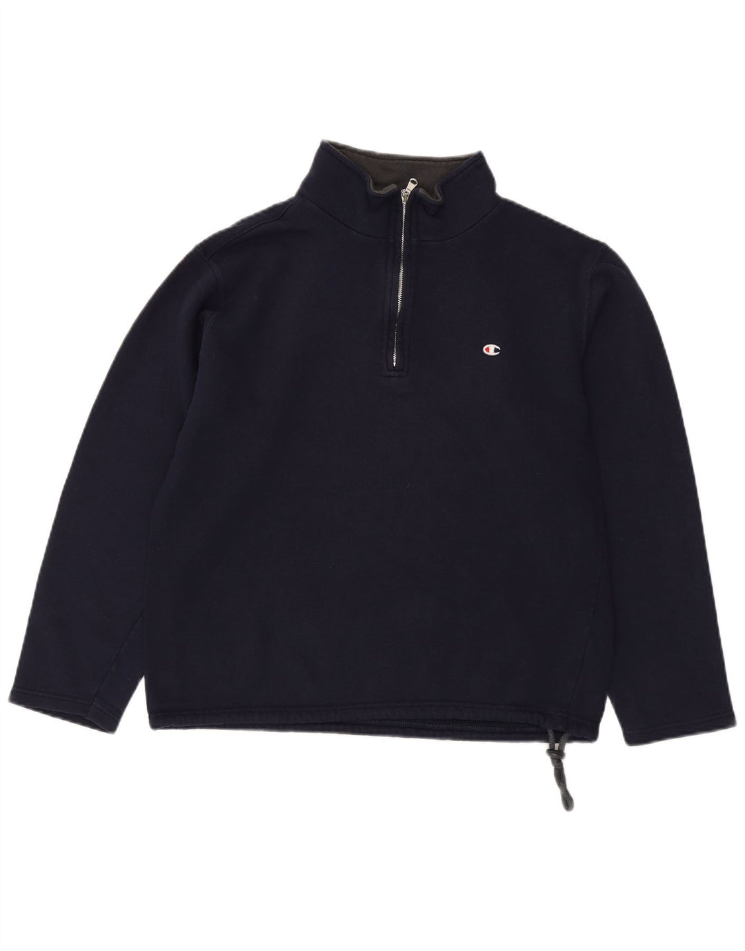 CHAMPION Sudadera con cuello y cremallera para hombre Jersey de algodón azul marino mediano