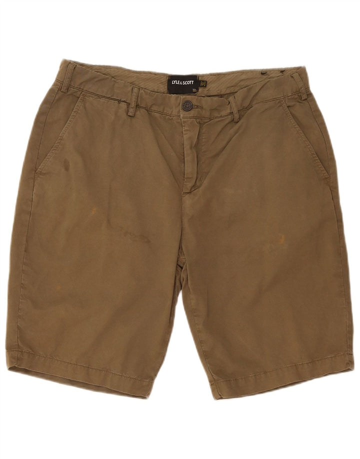 Lyle & Scott Pantalones cortos chinos para hombre W36 Large Khaki Cotton