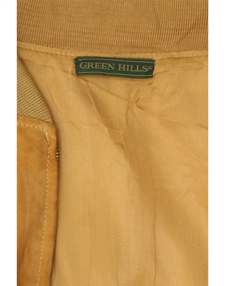 Vintage hombres ante bomber chaqueta IT 50 grande beige