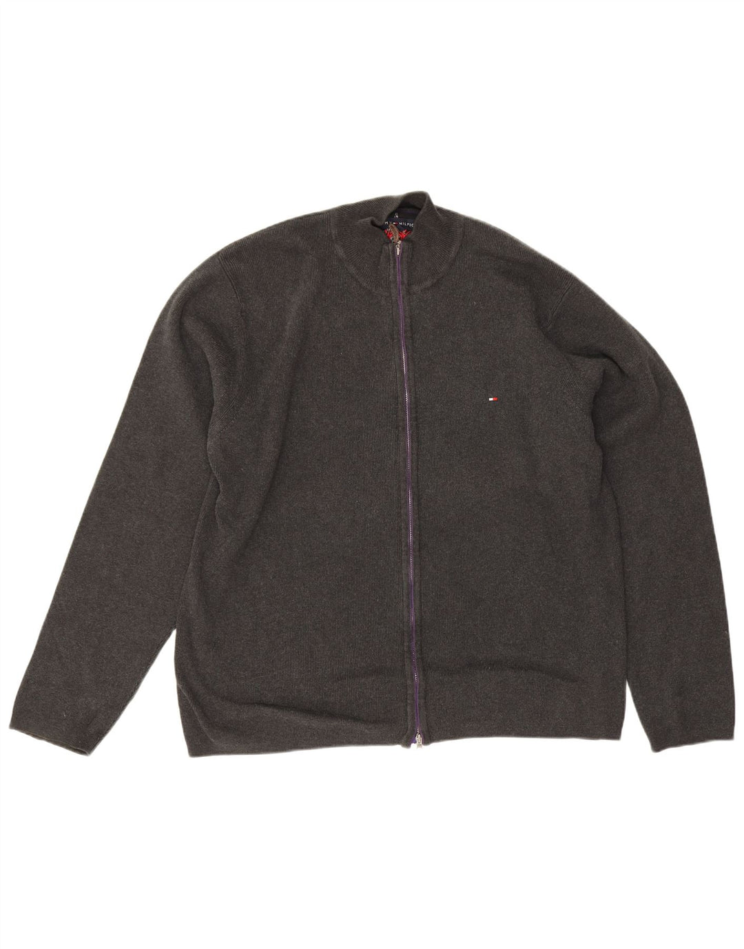 Tommy Hilfiger Cárdigan para Hombre Suéter XL Gris Algodón