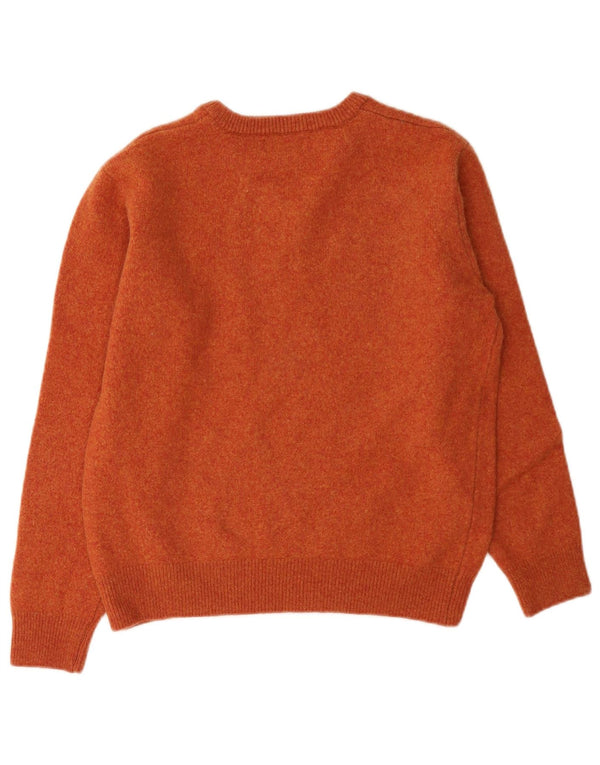 Lincoln - Jersey con cuello en V para mujer, talla 40, lana naranja mediana