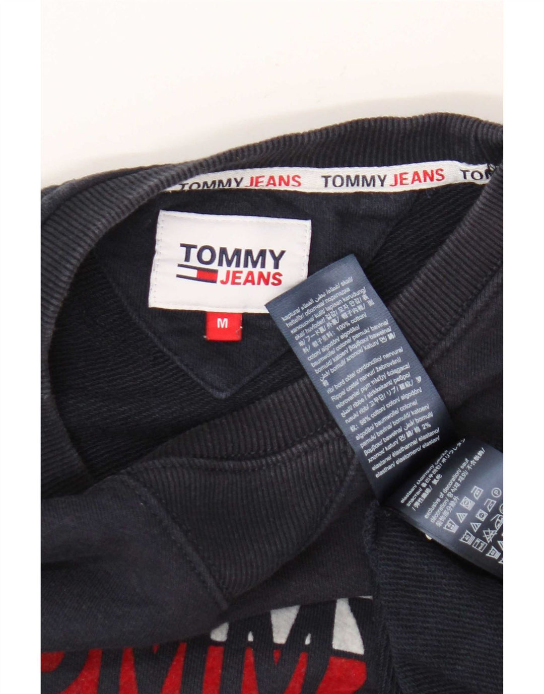 Tommy Hilfiger Hombre Sudadera Gráfica Jumper Medium Azul Marino Algodón