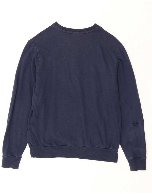 Fila Mens Tennis Graphic Sudadera Jumper IT 46 Pequeño Algodón Azul Marino