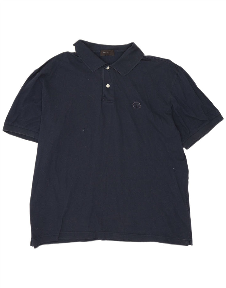 SERGIO TACCHINI Polo para hombre IT 52 Large Algodón azul marino