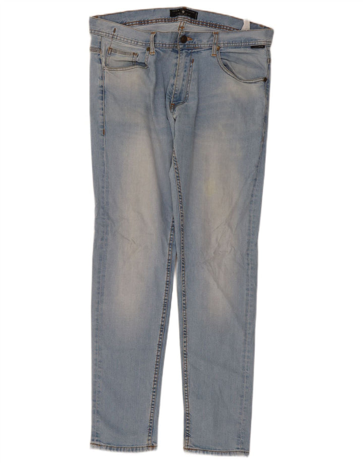Zara Vaqueros Slim para Hombre EU 46 XL W36 L32 Azul